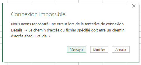 Error when importing CSV file into Excel from WSL location - The ...