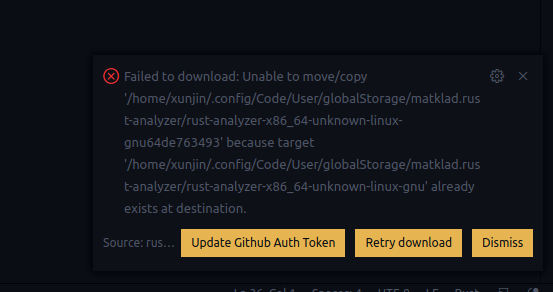 RA asking for new Github Auth Token? · Issue #9289 · rust-lang/rust ...