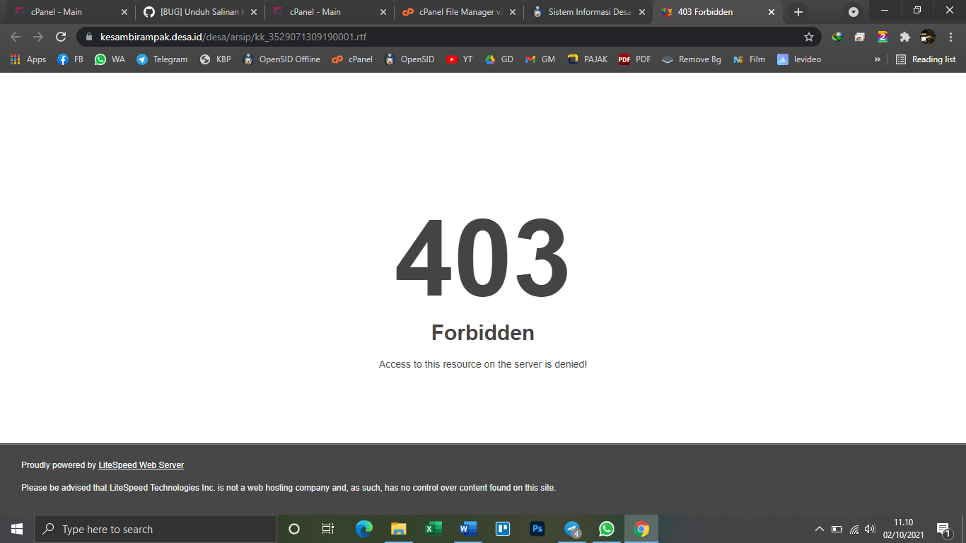 [BUG] Unduh Salinan Keluarga Muncul Eror 403 · Issue #4450 · OpenSID ...