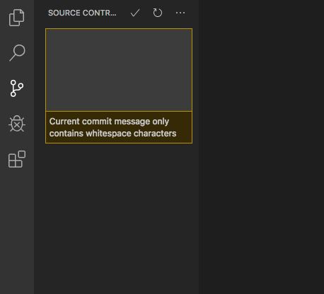 Whitespace characters in source control commit message area · Issue ...