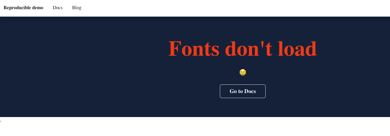 Custom local fonts do not load. · Issue #3788 · facebook/docusaurus ...