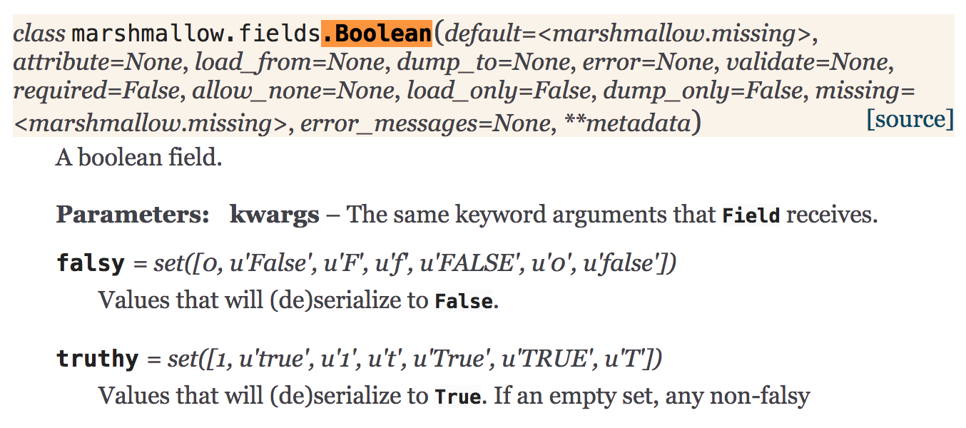 `fields.Boolean` doesn't accept truthy/falsy per documentation · Issue 762 · marshmallowcode