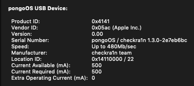 PongoOS USB crash · Issue #1701 · checkra1n/BugTracker · GitHub