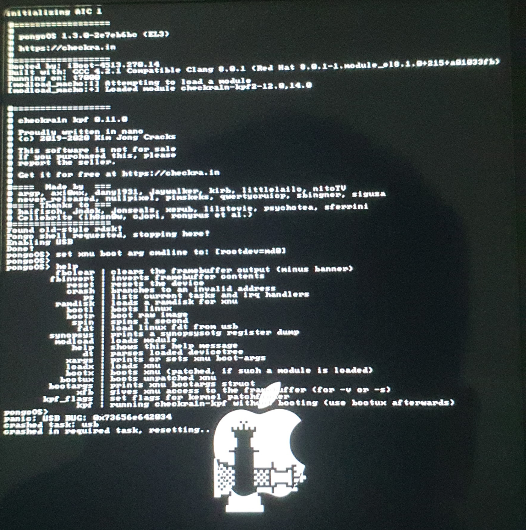 PongoOS USB crash · Issue #1701 · checkra1n/BugTracker · GitHub