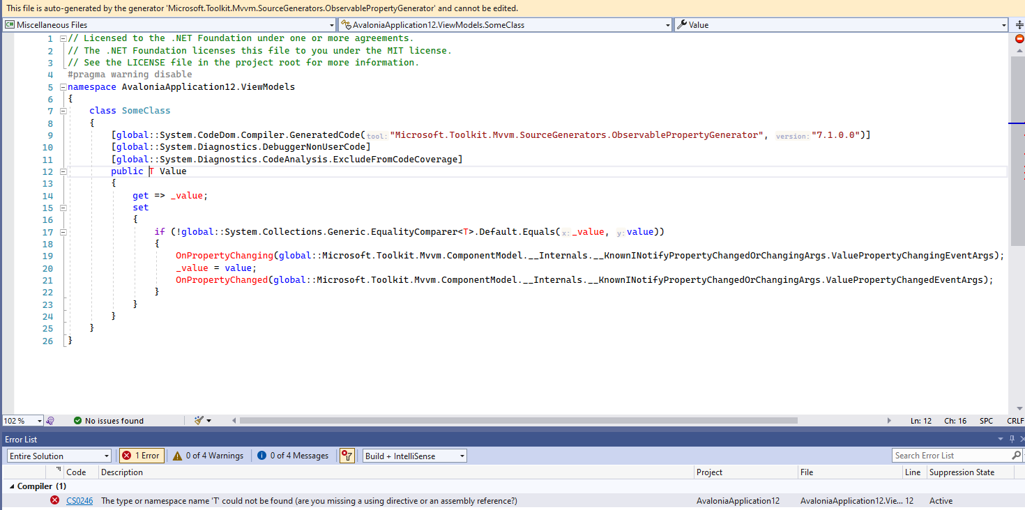 ObservableProperty doesn't work for generic classes · Issue #4600 ...