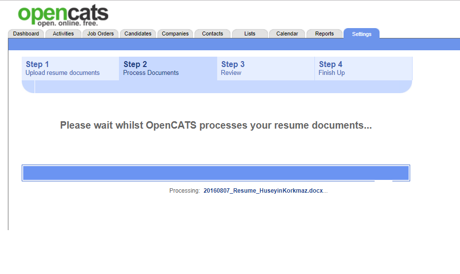 upload processing