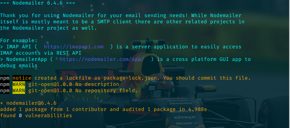 [BUG] Error with installing Nodemailer · Issue #1344 · npm/cli · GitHub
