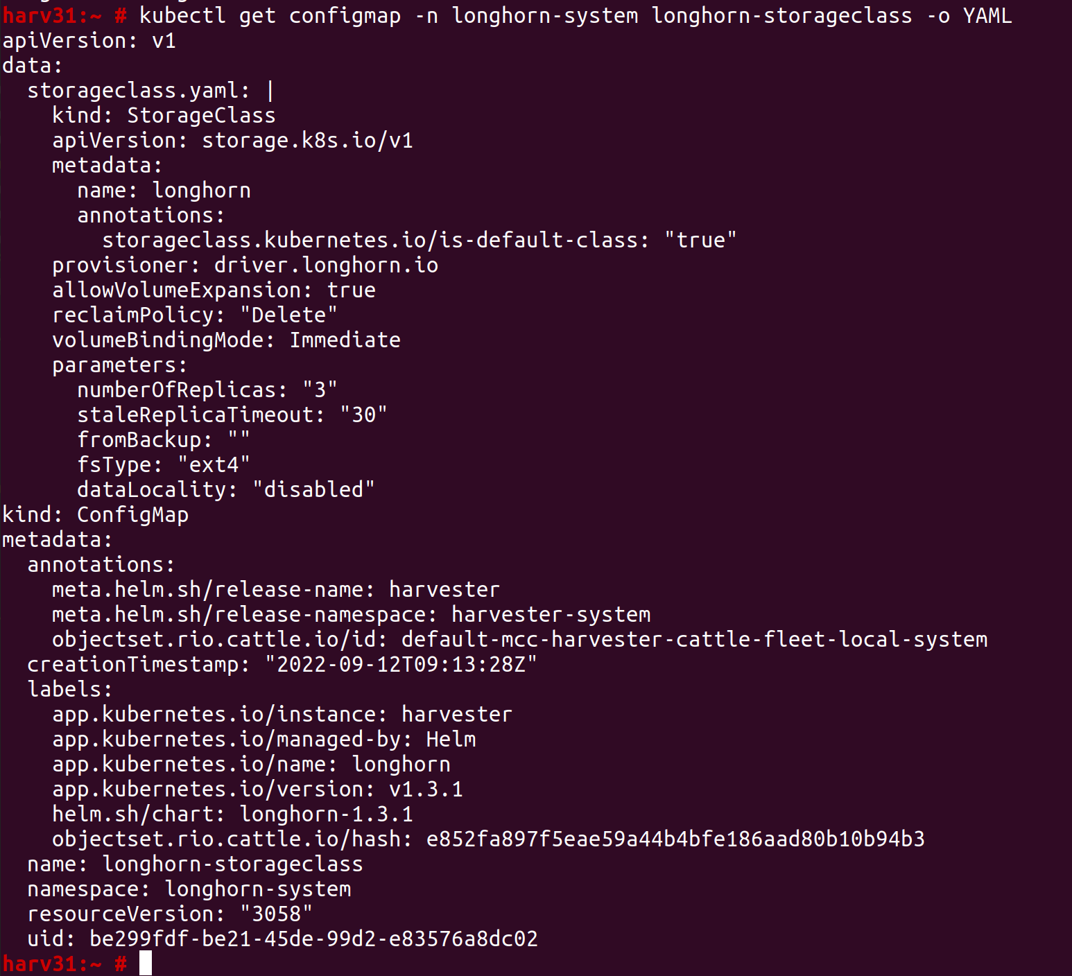 [FEATURE] Create a harvesterspecific StorageClass for Longhorn · Issue