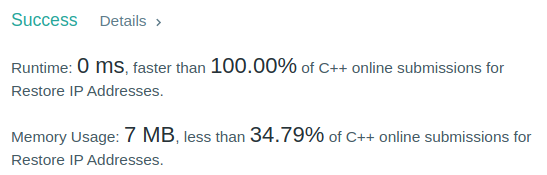 Restore IP Addresses - LeetCode #93 (Medium) in C++ · GitHub