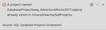 Update error message when project with same name already exists · Issue ...
