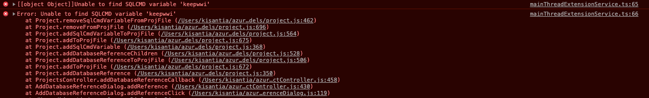 Error when adding database reference with SQLCMD variable · Issue ...