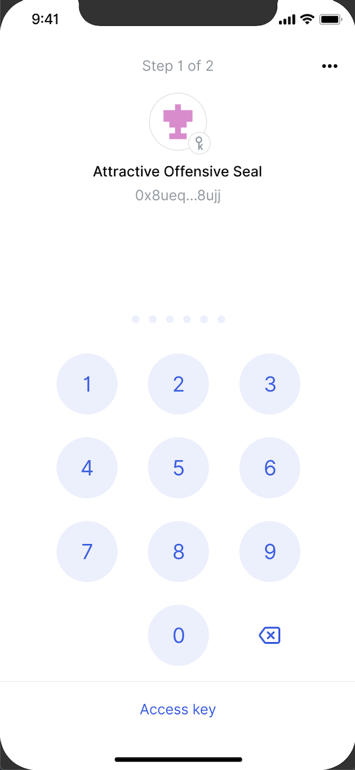 Keycard sign in – Show the number of passcode wrong attempts