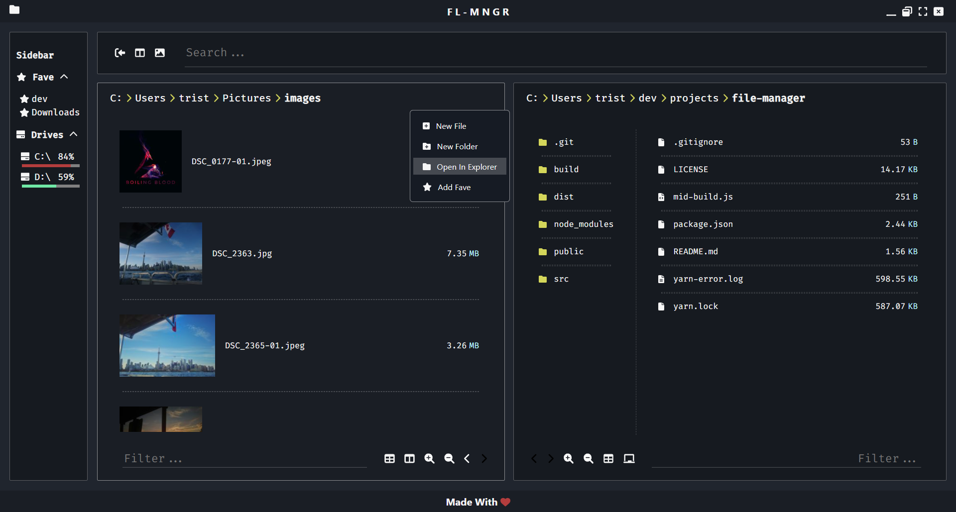 GitHub - Raguna163/fl-mngr: Yet another dual pane file manager