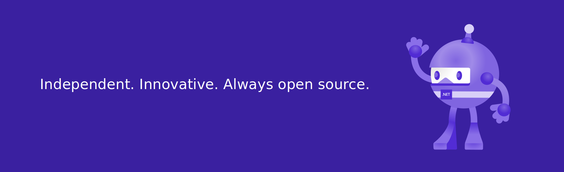 Independent. Innovative. Always open source. Dotnet Bot picture