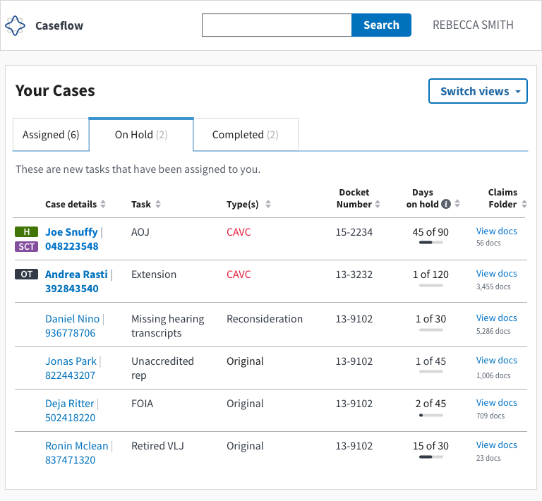 colocated-table-your cases-on-hold-optional