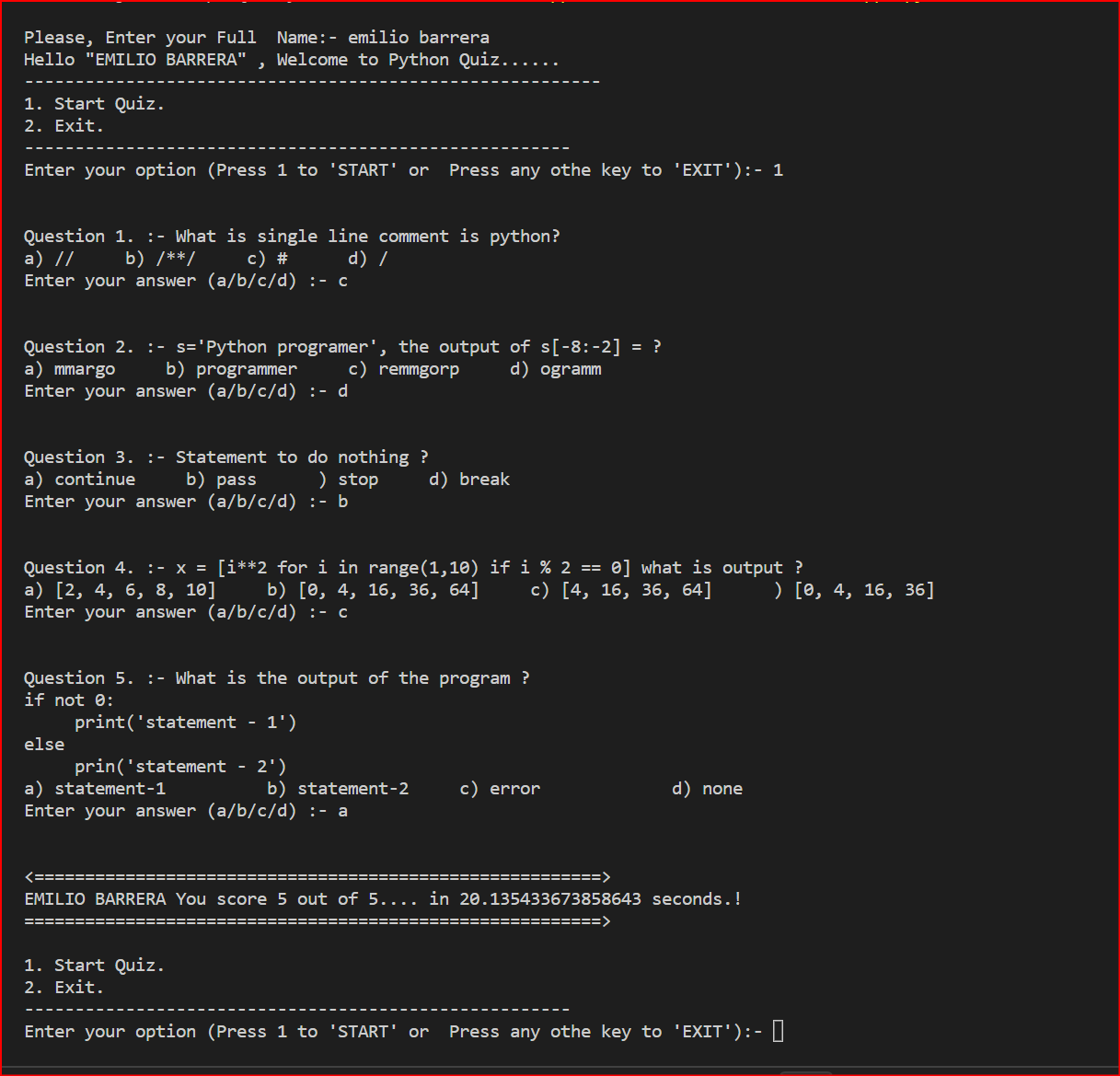GitHub - emiliobs/SimpleQuizPython: Simple Quiz in Python | Score ...