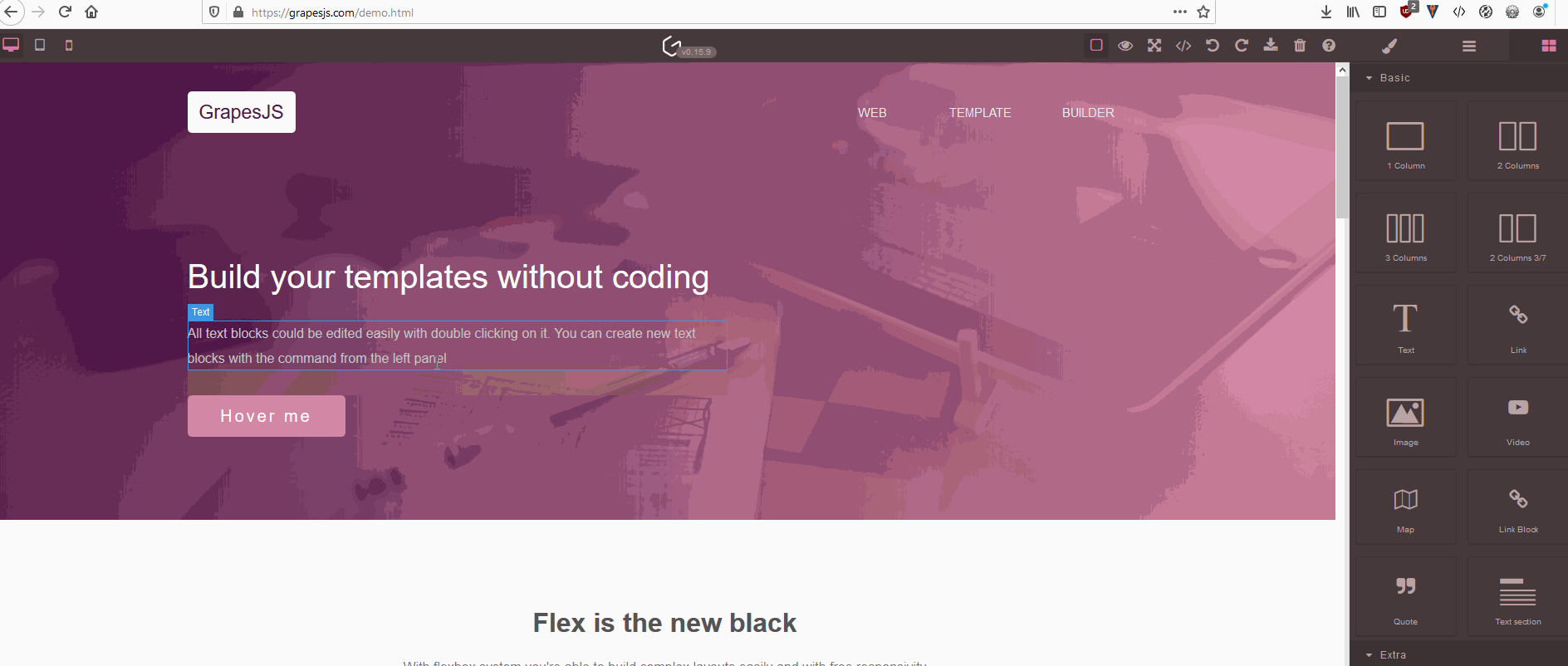 gjs-text-drag-disappear