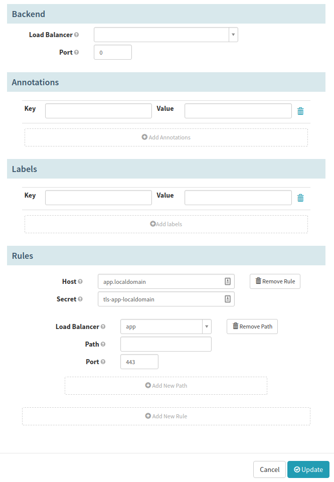 Support annotations, labels and tls elements for k8s security groups (ingress resources) · Issue