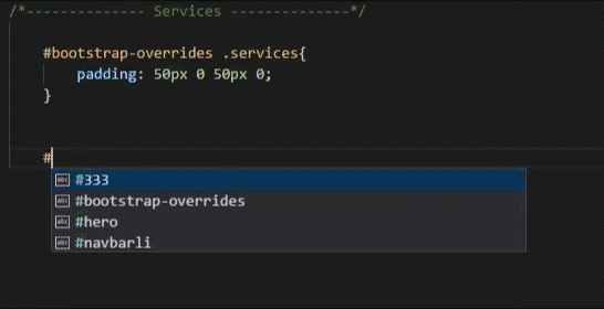 ID don't show in CSS file · Issue #45898 · microsoft/vscode · GitHub