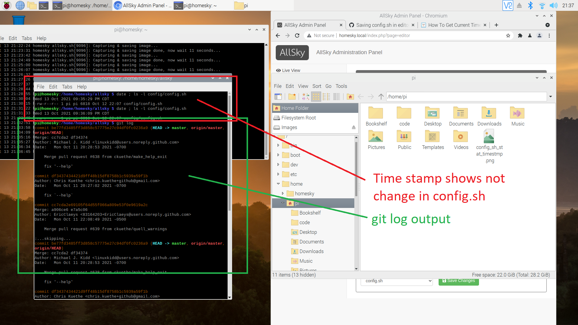 Saving config.sh in editor window doesnt work. · Issue 47 · thomasjacquin/allskyportal · GitHub