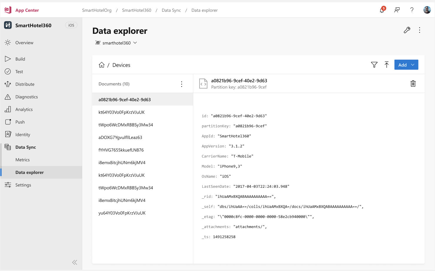 Investigatory work on Data Explorer · Issue #800 · microsoft/appcenter ...