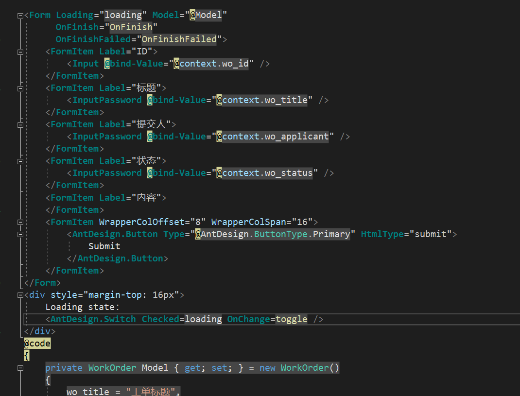表单Form问题 · Issue #935 · ant-design-blazor/ant-design-blazor · GitHub
