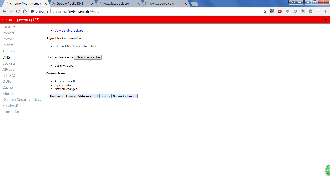 Net internals dns. Net internals dns