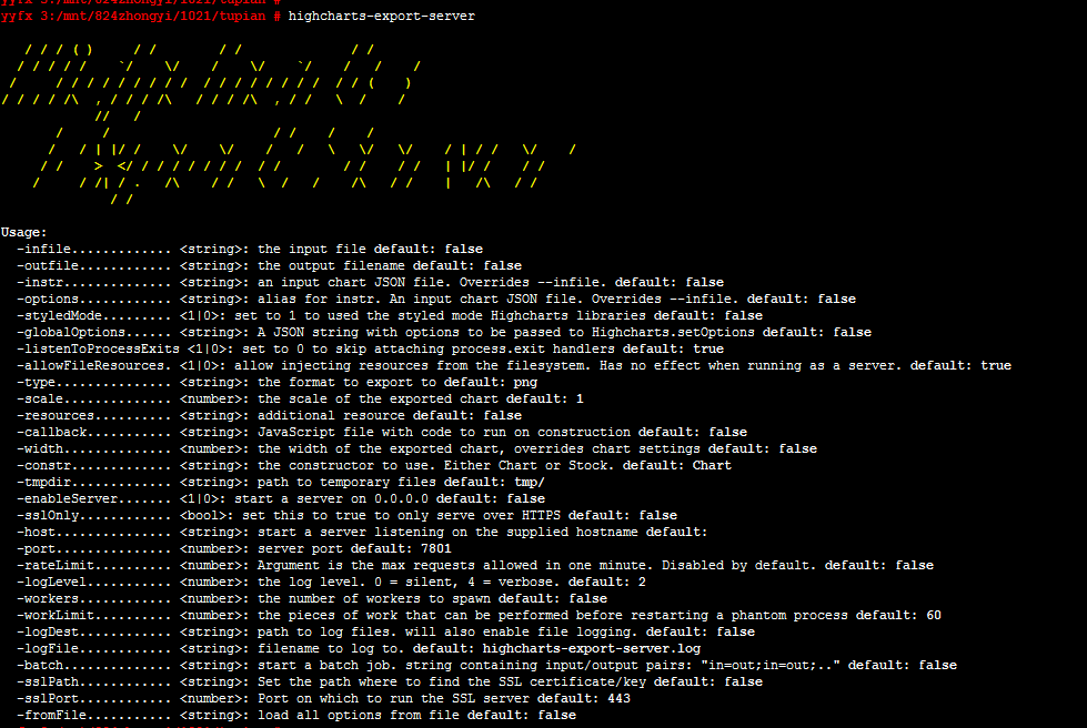 Local phantomjs/highcharts export server on tomcat,export to png ...