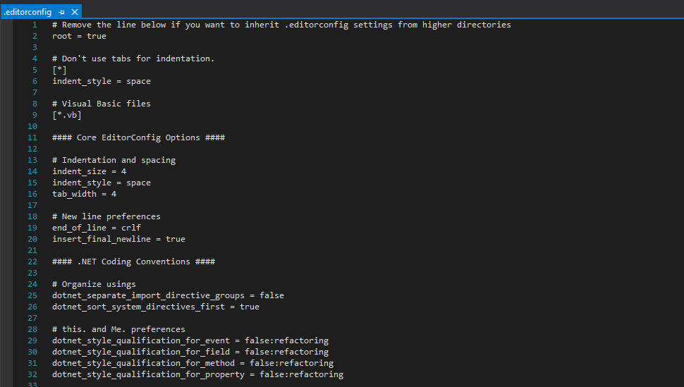 EditorConfig highlighting · Issue #45173 · dotnet/roslyn · GitHub