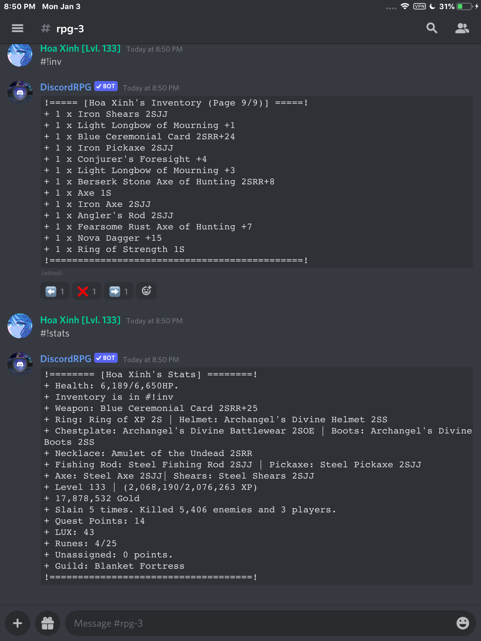 🐛 Bug Report:Weapon bug · Issue #1162 · DiscordDungeons/Bugs · GitHub