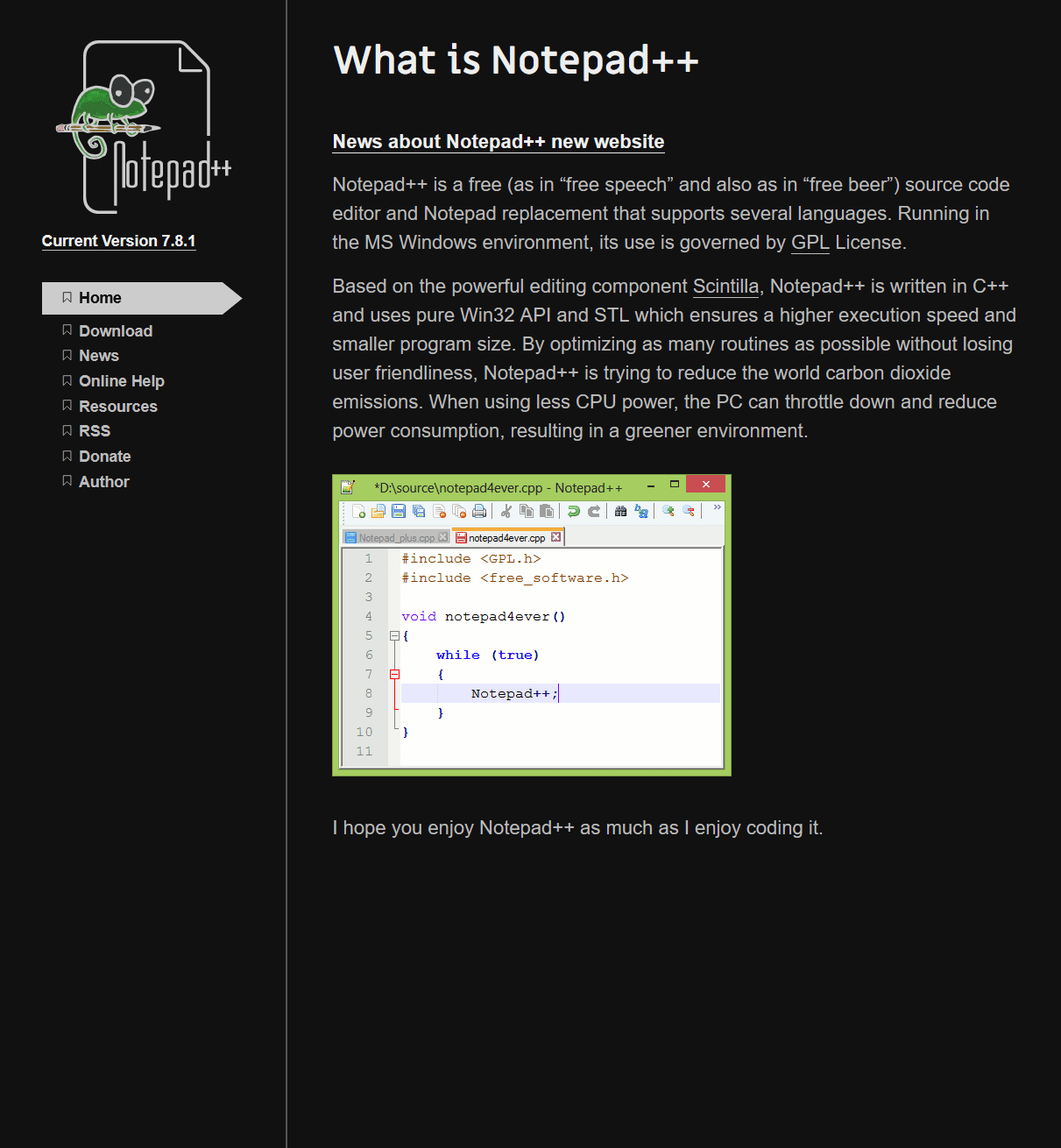 A fan Stylus theme for Notepad ++ website · Issue #7621 · notepad-plus ...
