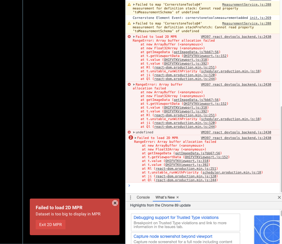 Buffer allocation failure trying to do MPR for a large series · Issue ...