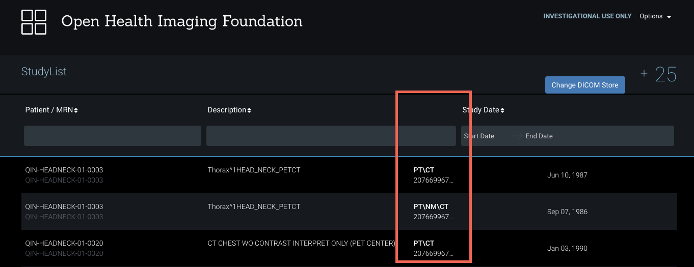 Add modality filter to the Study List interface · Issue #1227 · OHIF ...