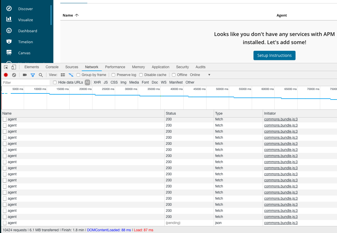 [APM] /agent/status poll frequency · Issue #25436 · elastic/kibana · GitHub