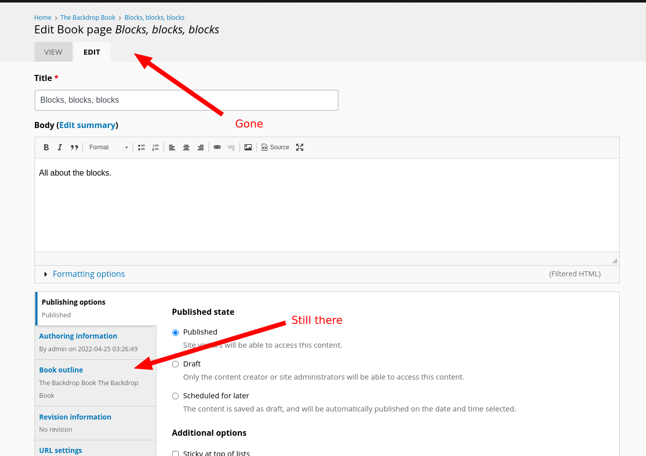 Add various UI improvements in the Book module. · Issue #5331 ...
