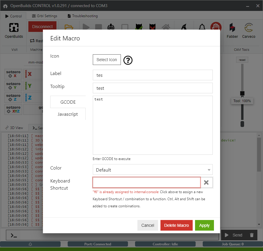 Check duplicates on Macro keyboard shortcuts, and cross reference Keyboard shortcuts and Macro