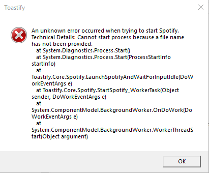 Toastify Error Unhandled exception · Issue #30 · aleab/toastify · GitHub