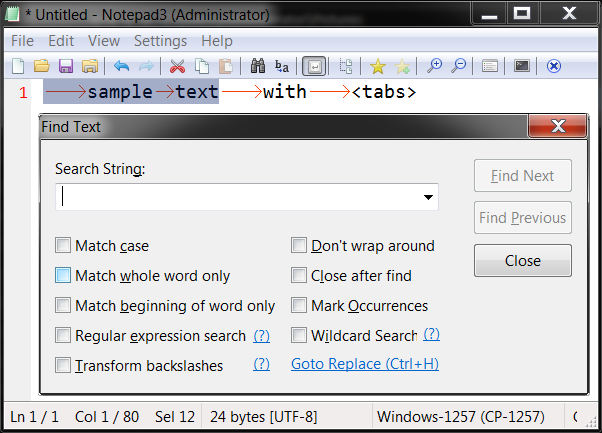 Select and find ( again) · Issue #237 · rizonesoft/Notepad3 · GitHub