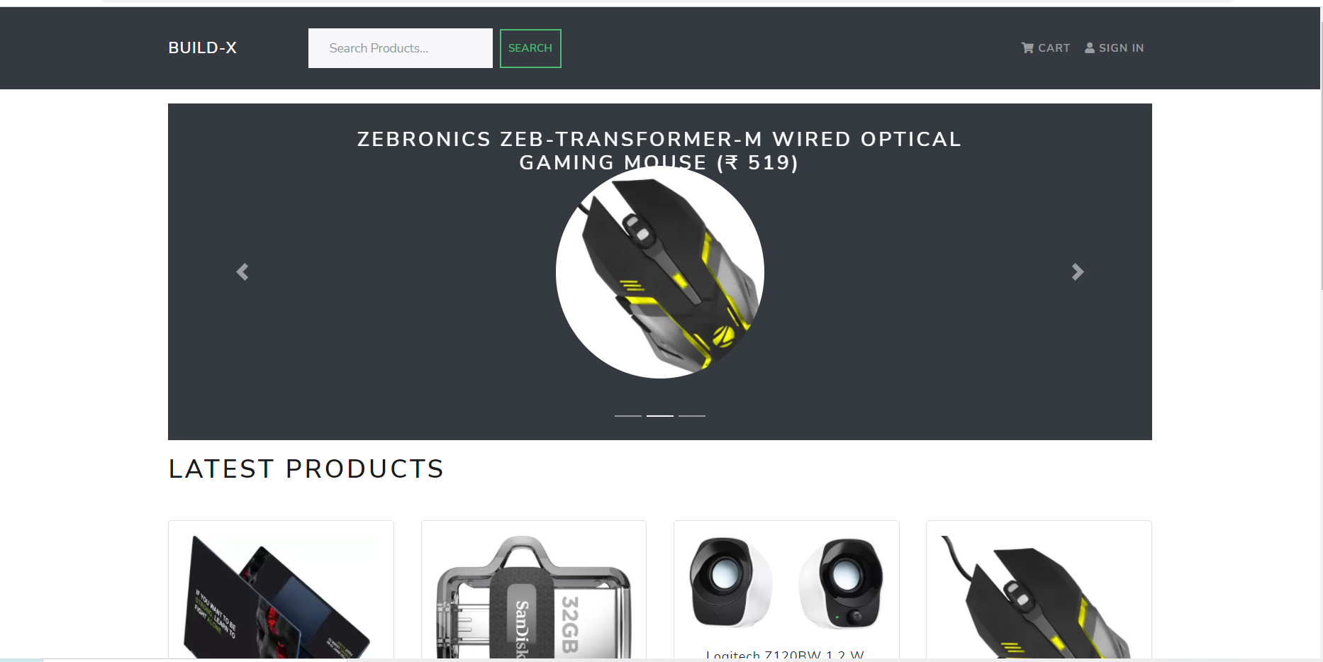 GitHub Shopping cart built