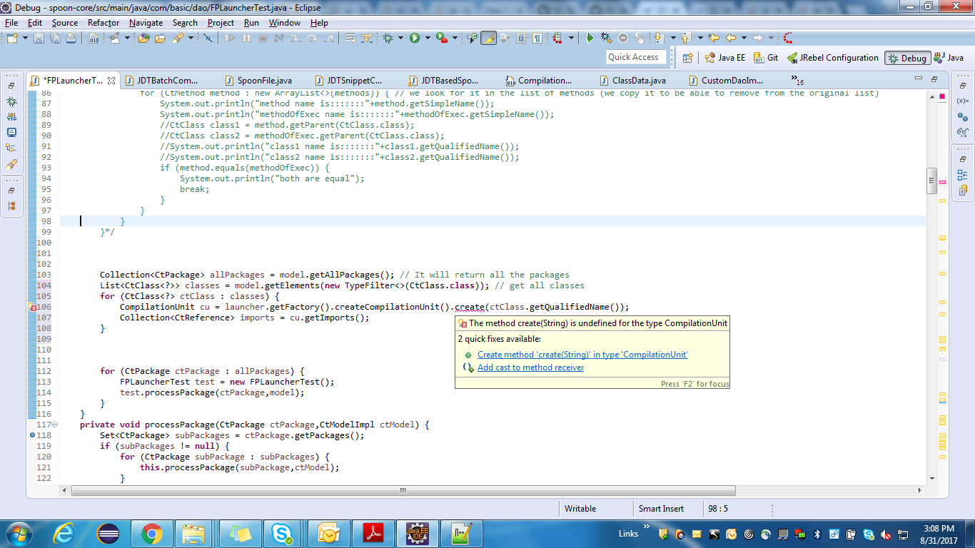How to get CtClass from CtMethod using spoon · Issue 1509 · INRIA