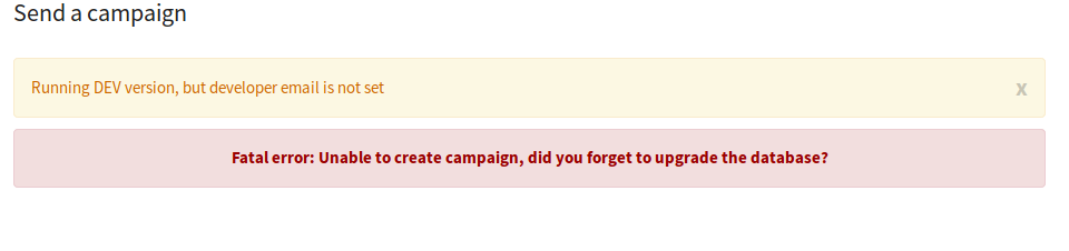 trevellin message insert fatal error
