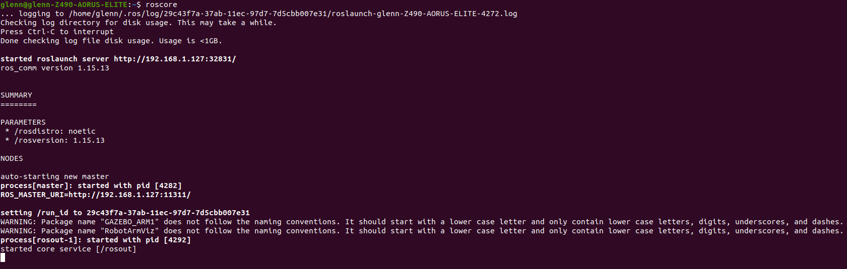 Issue with turtlebot3 burger bringup command. Unable to contact ROS ...