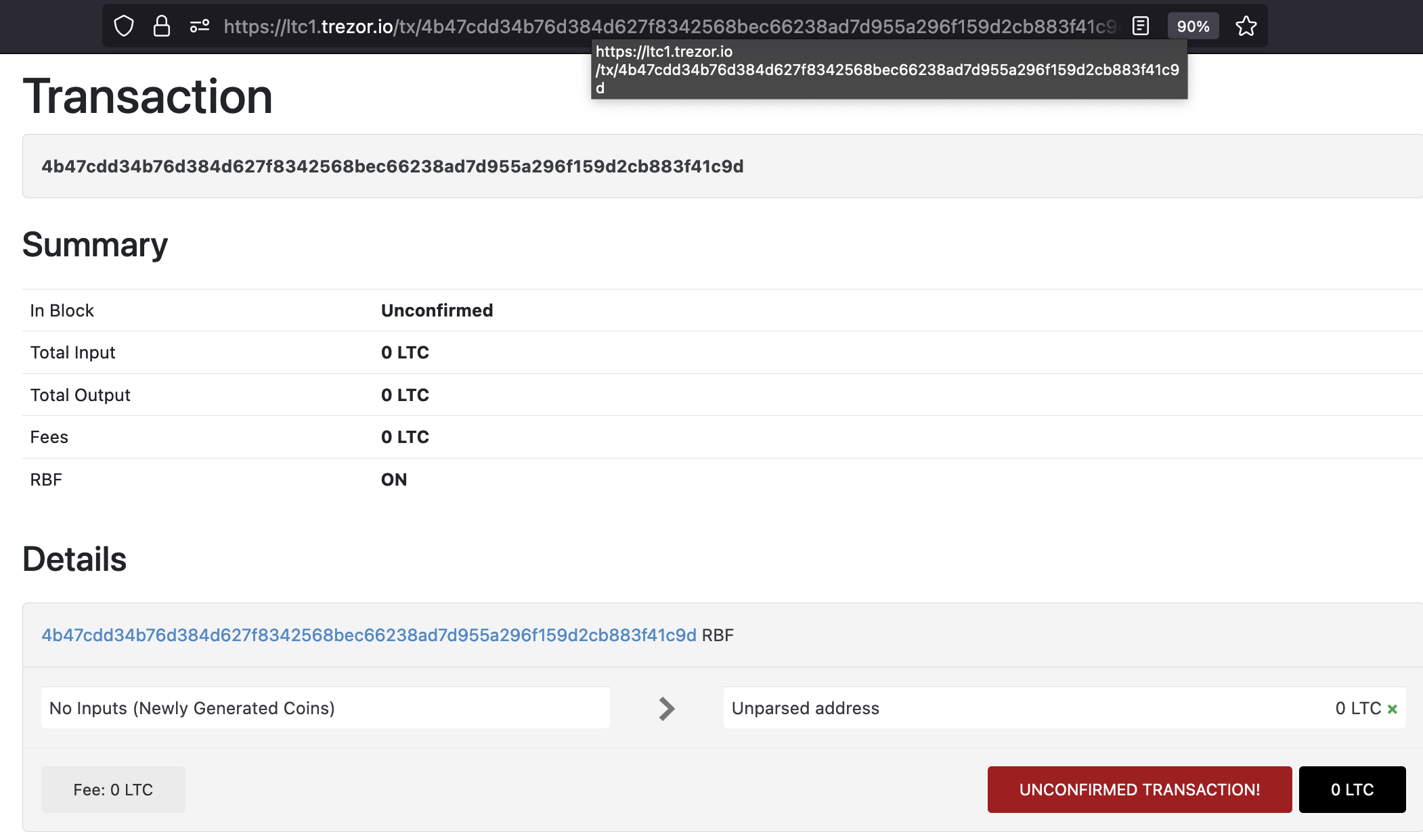 Not able to send Litecoin transaction when input used MimbleWimble · Issue  #6947 · trezor/trezor-suite