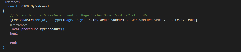 Subscribing to page's OnNewRecordEvent event parameter BelowxRec not ...