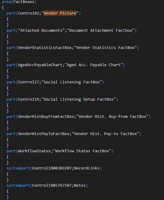 Cannot add factbox into page extension because some Anchors are not ...