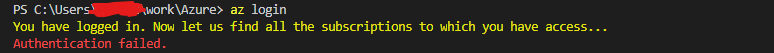 Error "Authentication failed." during az Login · Issue #17310 · Azure ...