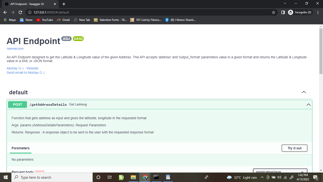 GitHub akshaygj/APIEndpoint An API Endpoint designed to get the