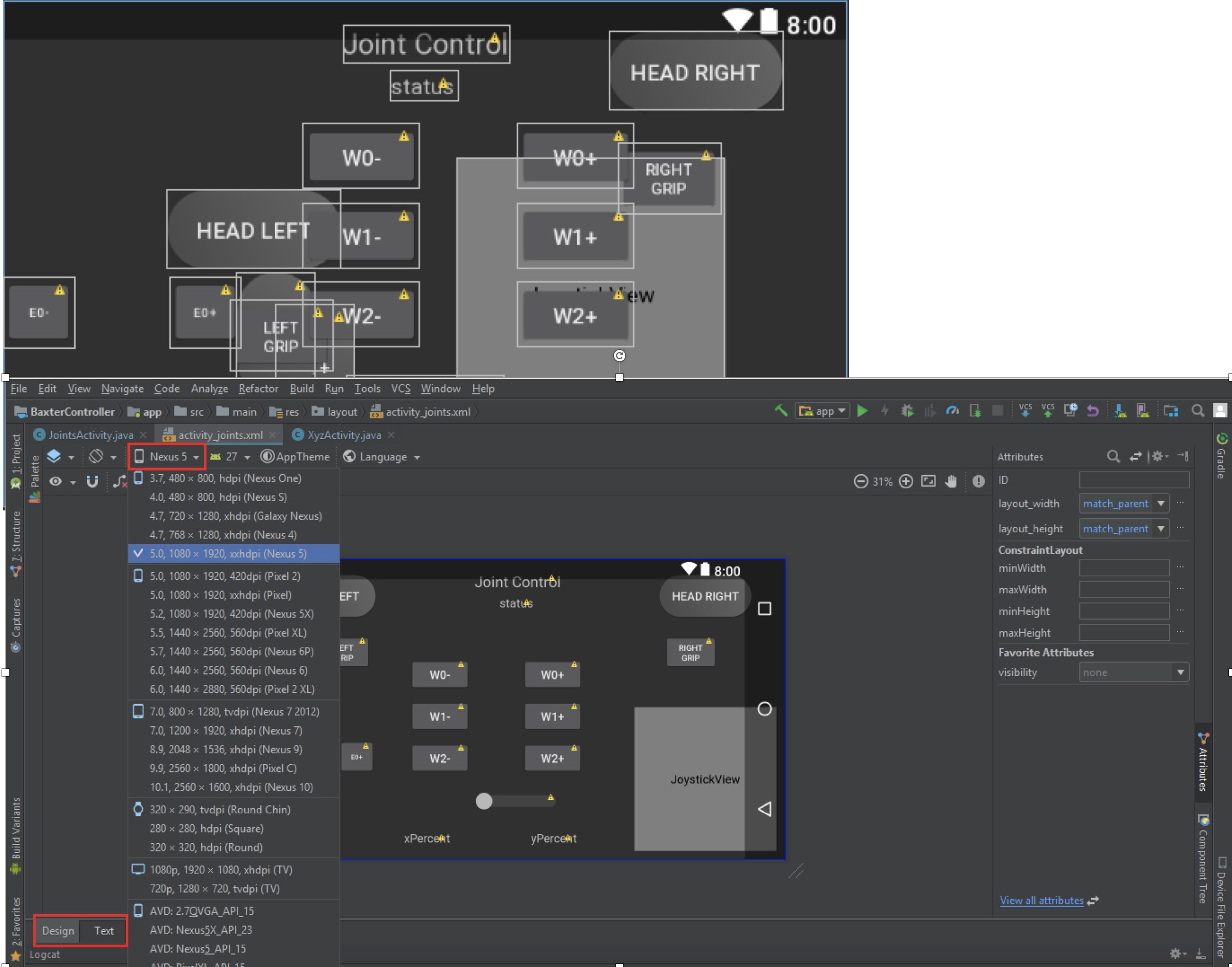 GitHub - FocalChord/BaxterController: An Android App to control Baxter ...