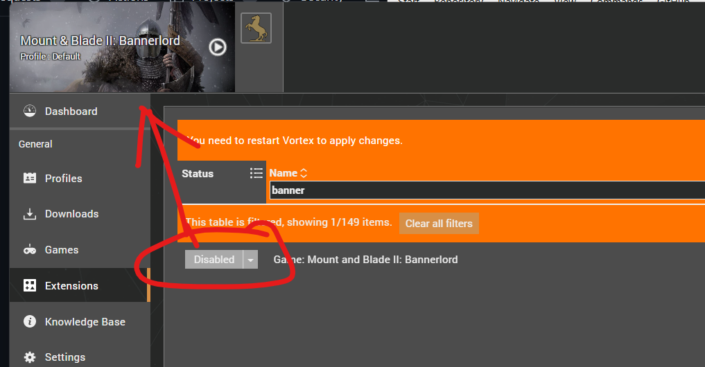 The Bannerlord Extension still loads even when disabled. · Issue 13100