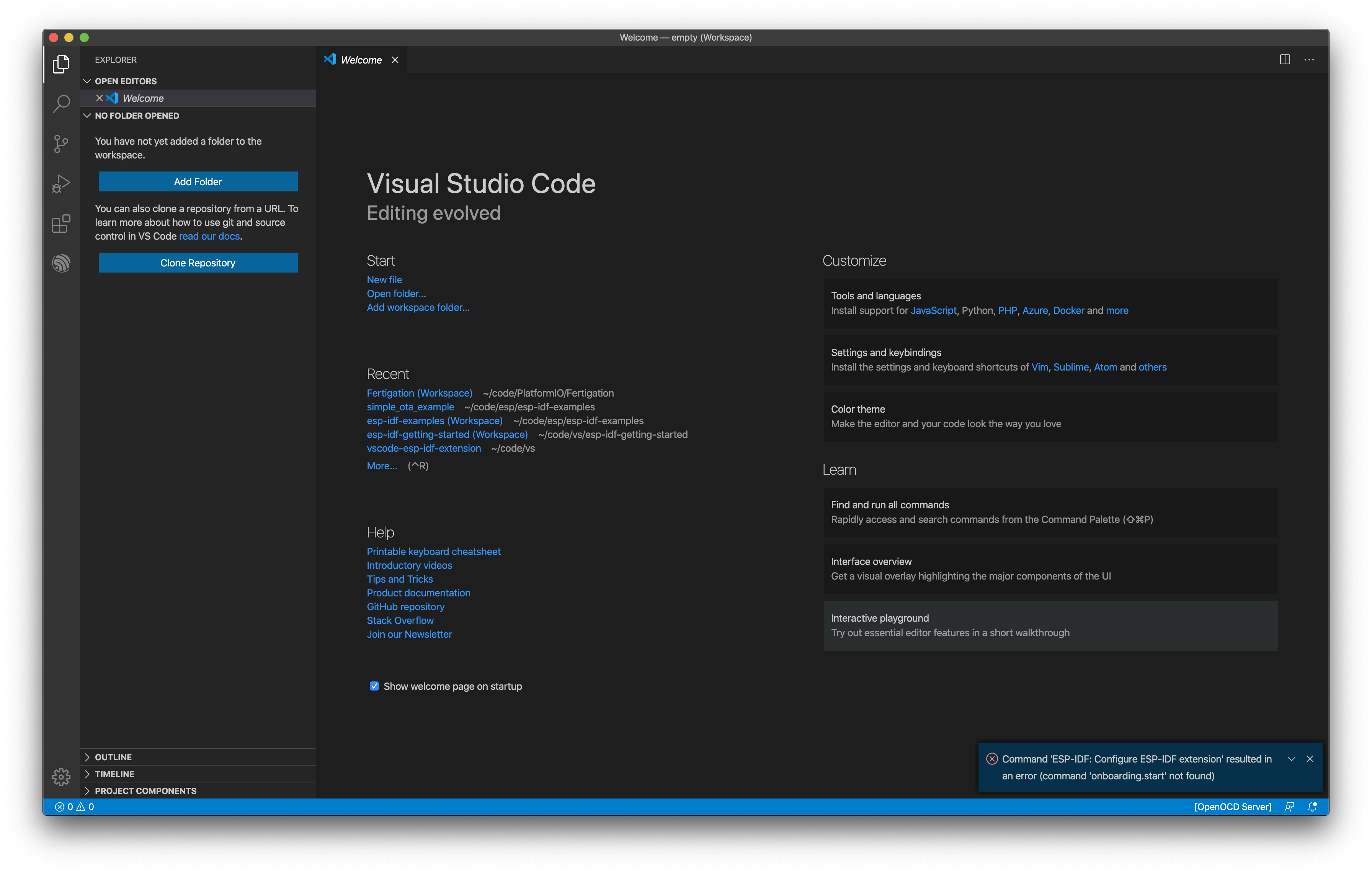 Add note to documentation about folderless workspaces? (VSC-352 ...